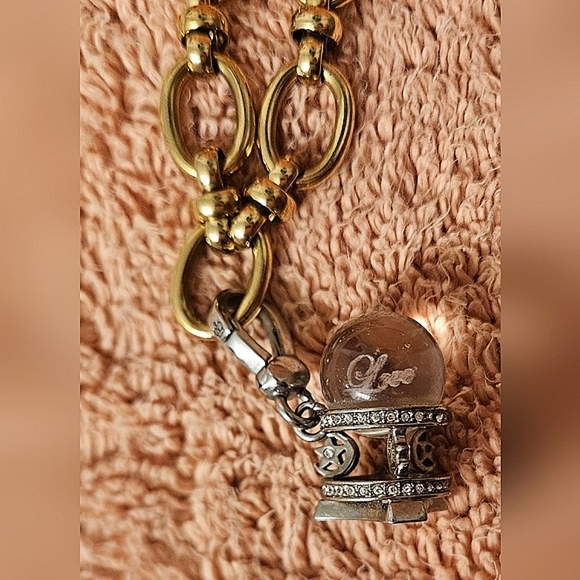 Juicy Couture Fortune Teller Love Crystal Ball Charm Bracelet Globe Pave Future - Picture 1 of 11